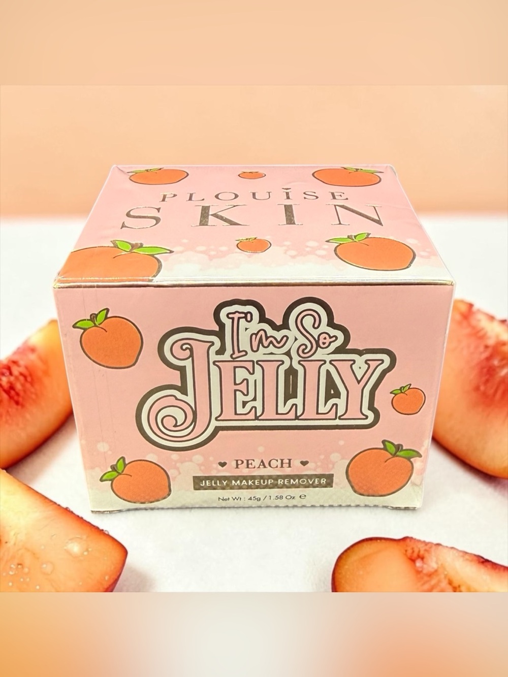 🍑PLOUISE🍑I'm So Jelly Peach Jelly Makeup Remover/NIB